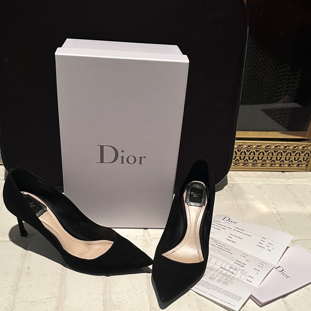 Dior Elegant Black Heels for Women SZ 8